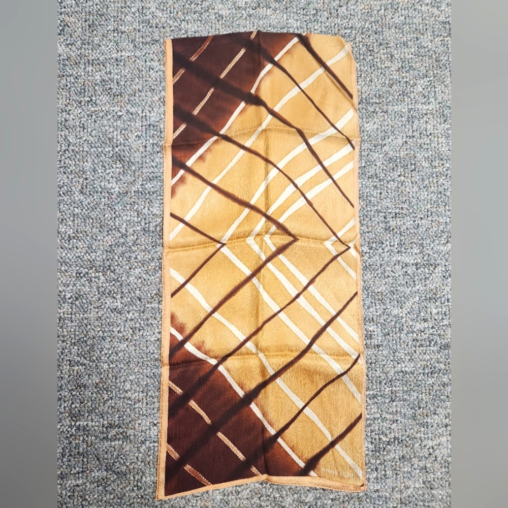 Anne Klein Chevron Pattern Oblong Silk Scarf